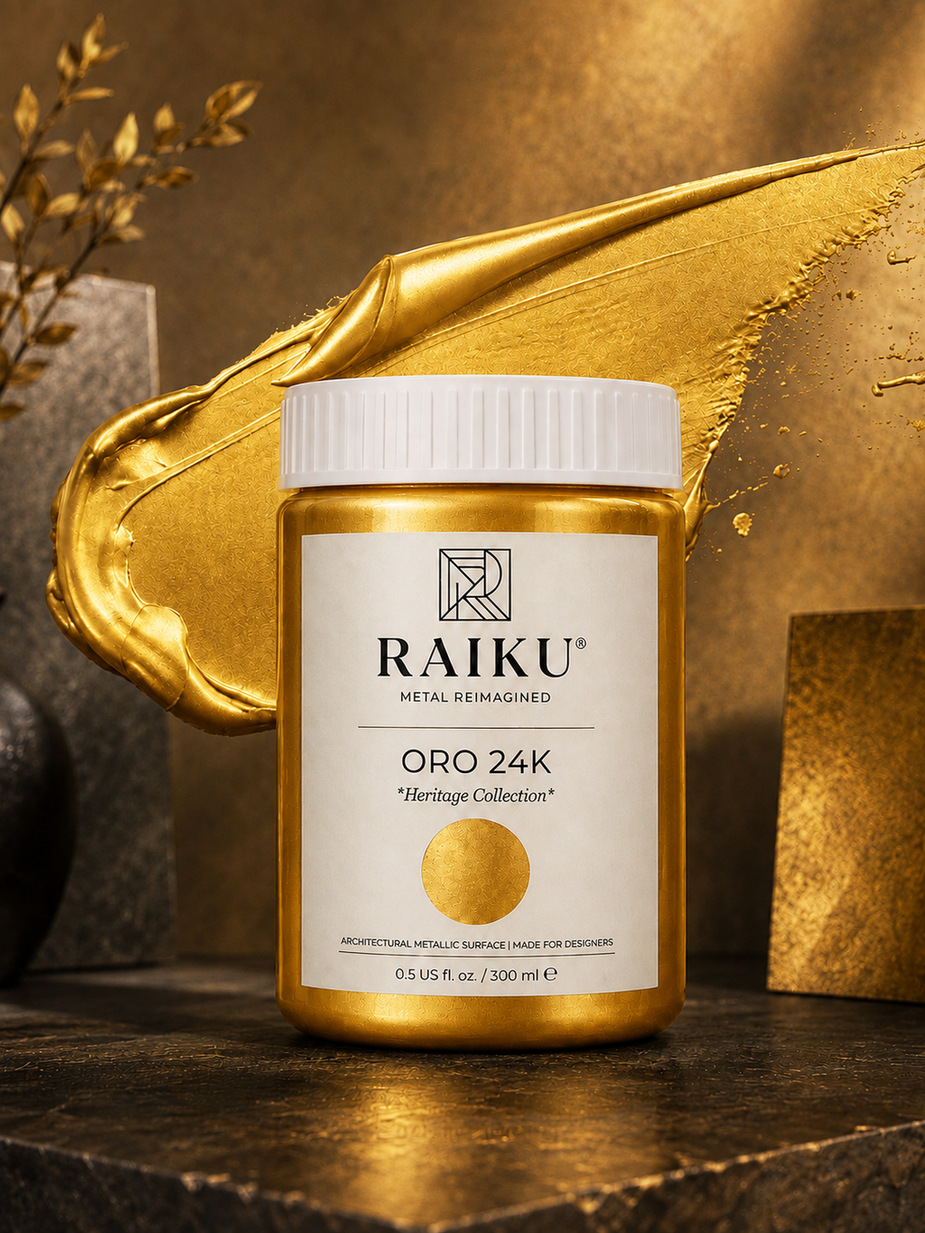 RAIKU Oro | Pintura Metálica Premium
