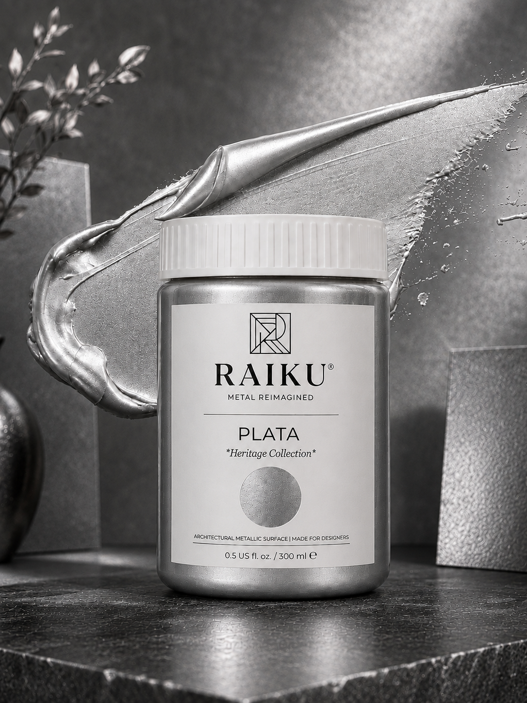 RAIKU Plata | Pintura Metálica Premium
