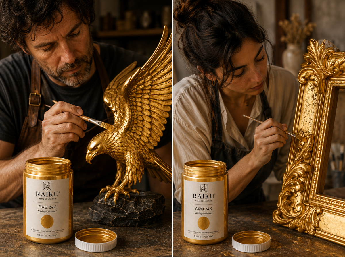 RAIKU Oro 24K | Pintura Metálica Premium
