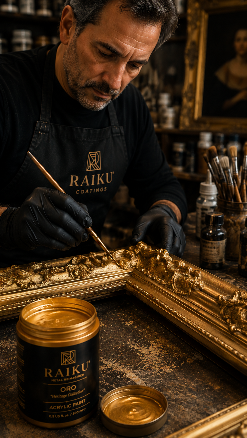 RAIKU Oro 24K | Pintura Metálica Premium
