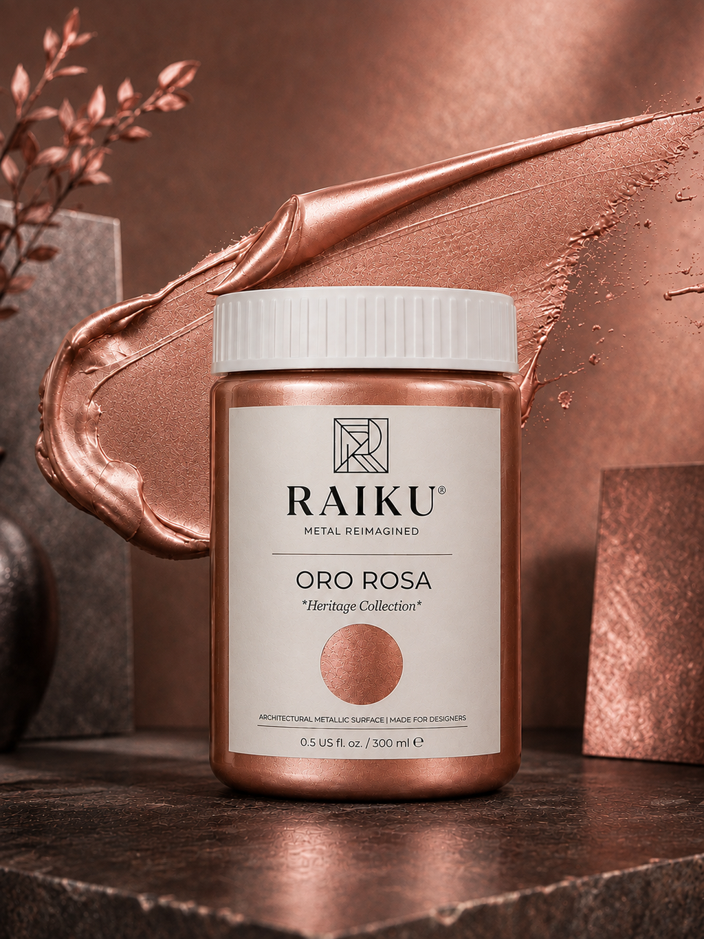 RAIKU Oro Rosa | Pintura Metálica Premium